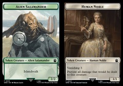 Alien Salamander (16) // Human Noble (7) Token - Foil